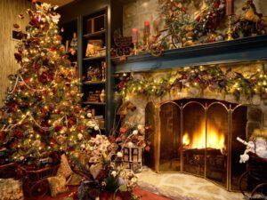 30+ Festive Christmas Tree Meeting Backgrounds for Zoom & Teams - Funny